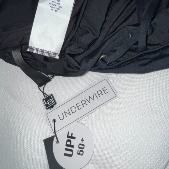 NWT Island Goddess Underwire Lace Up One Piece in Black Size 14 - Picture 5 of 5